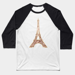 Eiffel Tower - rose gold glitter Baseball T-Shirt